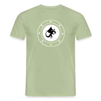 Dragon, Vikings, Vikings, EBM, Gothic - Men's T-Shirt - sage - Front - AI Model Male 178 light (178cm)