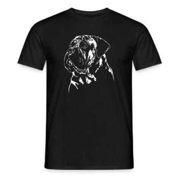 BULLMASTIFF Dog portrait Dogs Wilsigns - Men's T-Shirt - black - Front - AI Model Male 178 light (178cm)