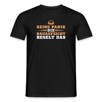 Bauleitung Humor Bauleiter Bauaufsicht - Männer T-Shirt - Schwarz - Vorne - AI Model Male 178 light (178cm)