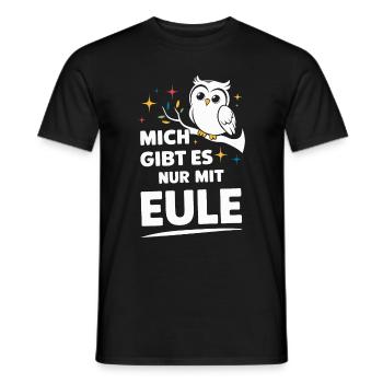 oiseau de nuit hibou hibou oiseau - T-shirt homme - noir - Devant - AI Model Male 178 light (178cm)