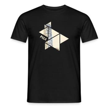 Leaning Tower of Pisa - Men's T-Shirt - black - Front - AI Model Male 178 light (178cm)