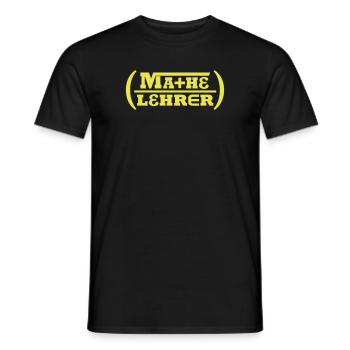Mathe-Lehrer (Schriftzug) - Männer T-Shirt - Schwarz - Vorne - AI Model Male 178 light (178cm)