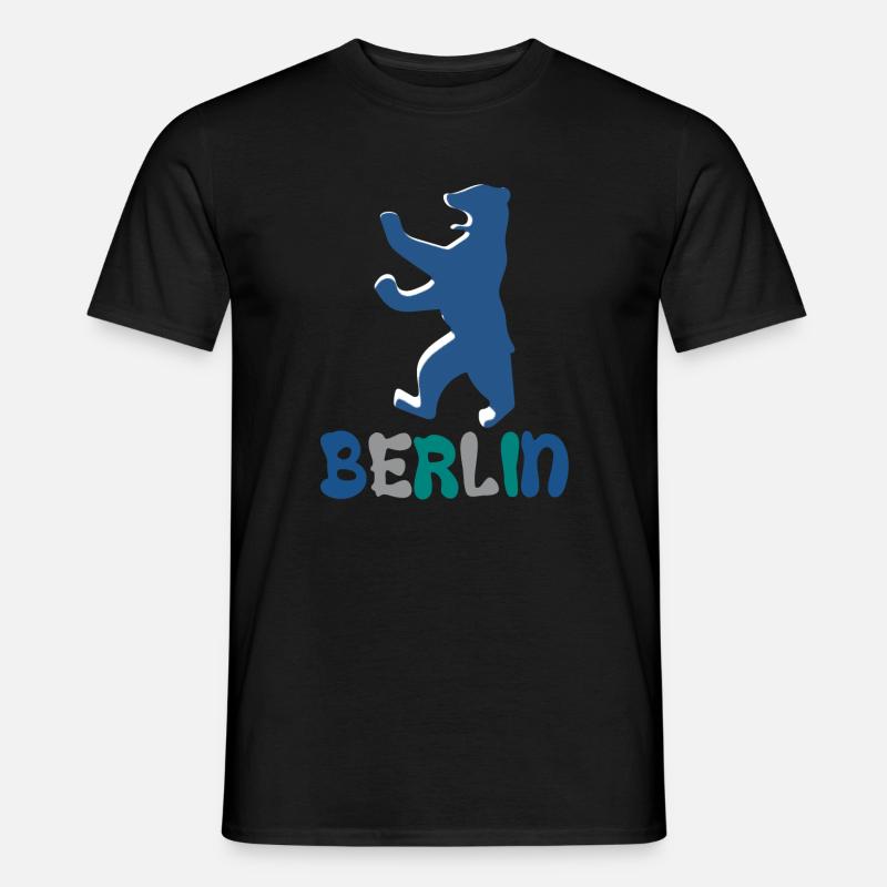 Berlin und Berliner Bär - Männer T-Shirt - Schwarz