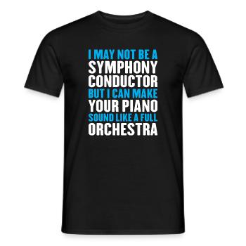Funny Piano Tuner Saying - Men's T-Shirt - black - Front - AI Model Male 178 light (178cm)