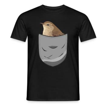 Troglodyte oiseau - T-shirt homme - noir - Devant - AI Model Male 178 light (178cm)