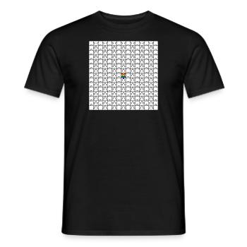 Rainbow Flag Puzzle Piece LGBTQ Gift - T-shirt homme - noir - Devant - AI Model Male 178 light (178cm)