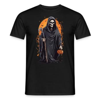 Conception de bonbons drôle Grim Reaper Halloween - T-shirt homme - noir - Devant - AI Model Male 178 light (178cm)