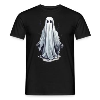 Halloween Geist Gruseliges Oktober Gespenst - Männer T-Shirt - Schwarz - Vorne - AI Model Male 178 light (178cm)