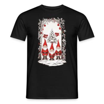 Gnome de Noël nordique Gnome de Noël - T-shirt homme - noir - Devant - AI Model Male 178 light (178cm)