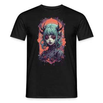 Démons gothiques fille Style victorien Design - T-shirt homme - noir - Devant - AI Model Male 178 light (178cm)