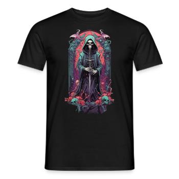 Gothique Grim Reaper Pastel Grim Reaper Design - T-shirt homme - noir - Devant - AI Model Male 178 light (178cm)