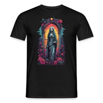 Occulte Gothique Esthétique Rétro Wave Streetwear - T-shirt homme - noir - Devant - AI Model Male 178 light (178cm)