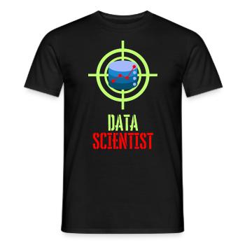 Base de données Data Hunter Funny - T-shirt homme - noir - Devant - AI Model Male 178 light (178cm)