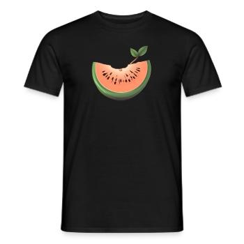 Wassermelone Melone Frucht Obst - Männer T-Shirt - Schwarz - Vorne - AI Model Male 178 light (178cm)