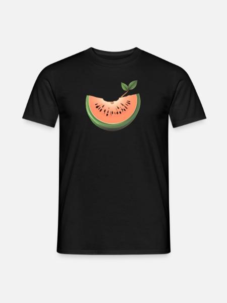 Pastèque, Melon, Fruit, Fruit - T-shirt homme - noir