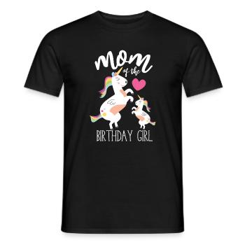 Mère de l'anniversaire - fille d'anniversaire - T-shirt homme - noir - Devant - AI Model Male 178 light (178cm)