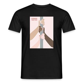 Plus forts ensemble Poledancers - T-shirt homme - noir - Devant - AI Model Male 178 light (178cm)