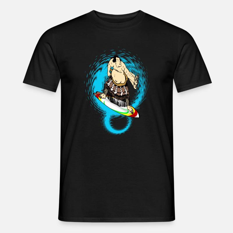 Sumo Surfer - Männer T-Shirt - Schwarz