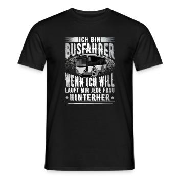 Busfahrer - Männer T-Shirt - Schwarz - Vorne - AI Model Male 178 light (178cm)