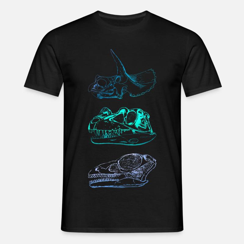 Dinosaur Skulls - Men's T-Shirt - black