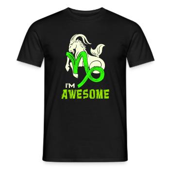 Cool Capricorn Statement Zodiac Sign Esotericism - Men's T-Shirt - black - Front - AI Model Male 178 light (178cm)