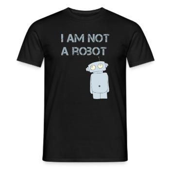 i am not a robot - Männer T-Shirt - Schwarz - Vorne - AI Model Male 178 light (178cm)