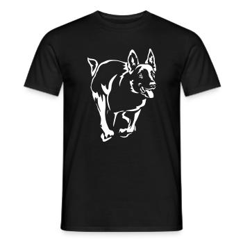 Malinois « Black Edition » - T-shirt homme - noir - Devant - AI Model Male 178 light (178cm)
