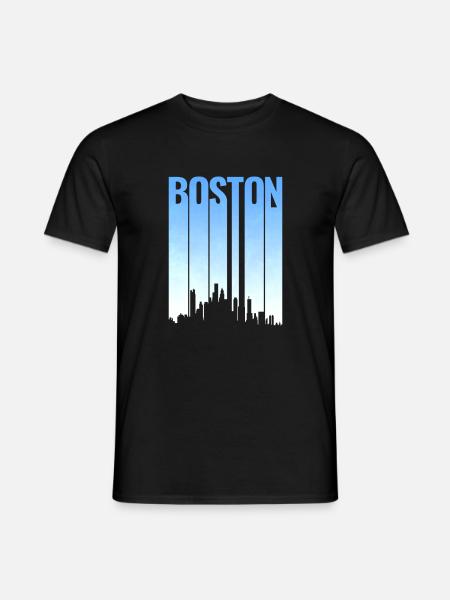 Boston Skyline Classic T-Shirt - Men's T-Shirt - black