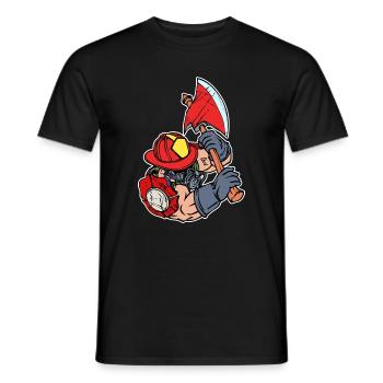 Fire brigade Fire protection Lifesaver Firefighter - Men's T-Shirt - black - Front - AI Model Male 178 light (178cm)
