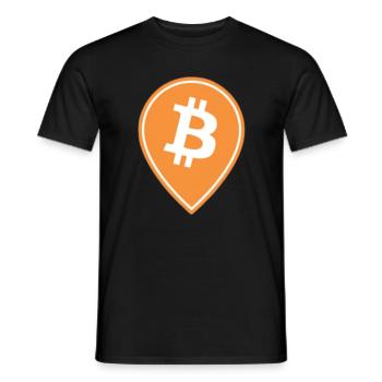 Bitcoin a goccia - T-shirt uomo - nero - Fronte - AI Model Male 178 light (178cm)
