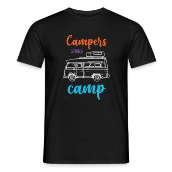 Campers Gonna Camp - Men's T-Shirt - black - Front - AI Model Male 178 light (178cm)