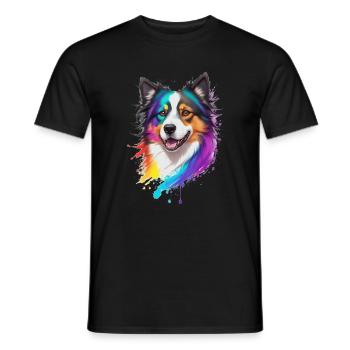 Collie - Men's T-Shirt - black - Front - AI Model Male 178 light (178cm)