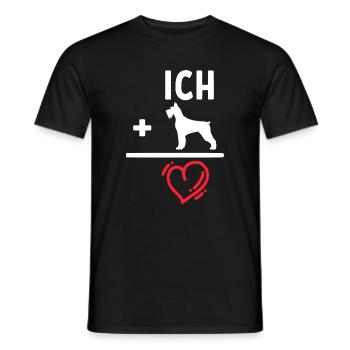 Chien, Cœur, Animal câlin, Animaux domestiques, Animal préféré - T-shirt homme - noir - Devant - AI Model Male 178 light (178cm)