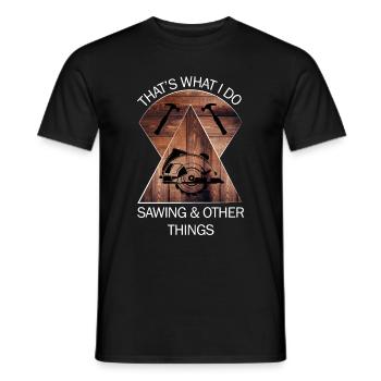 Charpentier, charpentier, charpentier, charpentier, artisan, bois - T-shirt homme - noir - Devant - AI Model Male 178 light (178cm)