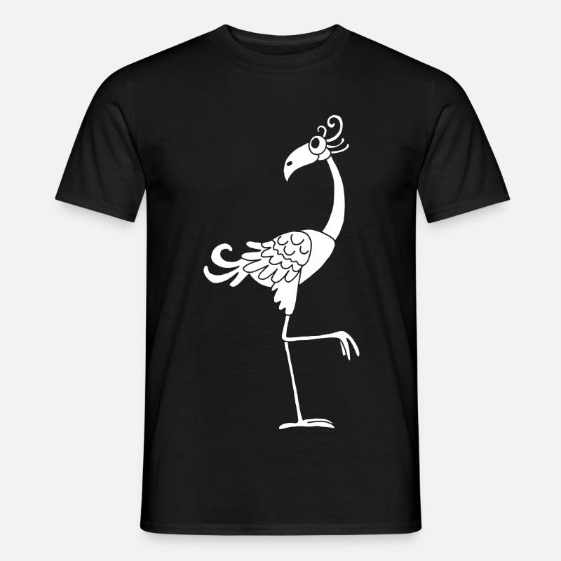 Lustiger weißer Vogel - Männer T-Shirt - Schwarz