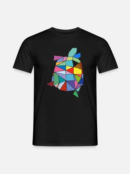 Schildkröte bunt - Männer T-Shirt - Schwarz
