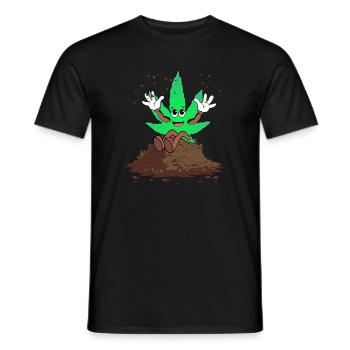 Der Bloom - Weed Cannabis Stoned Hanf Marihuana - Männer T-Shirt - Schwarz - Vorne - AI Model Male 178 light (178cm)