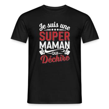 Eine Super-Mama, die reißt - Männer T-Shirt - Schwarz - Vorne - AI Model Male 178 light (178cm)