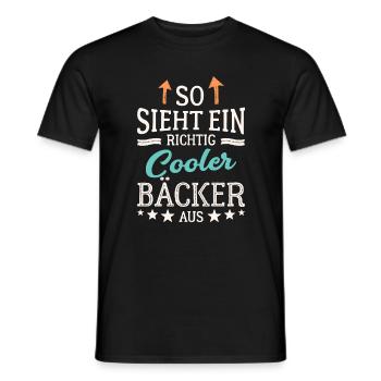 So sieht ein richtig cooler Bäcker aus Backen - Männer T-Shirt - Schwarz - Vorne - AI Model Male 178 light (178cm)