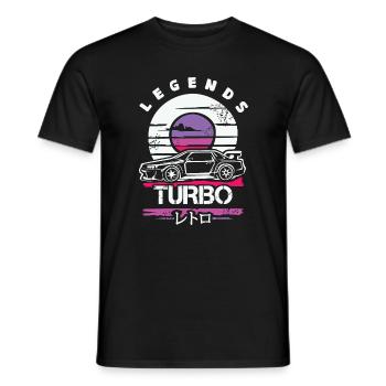 Retro JDM Turbo – Japanisches Auto Design 90s - Männer T-Shirt - Schwarz - Vorne - AI Model Male 178 light (178cm)