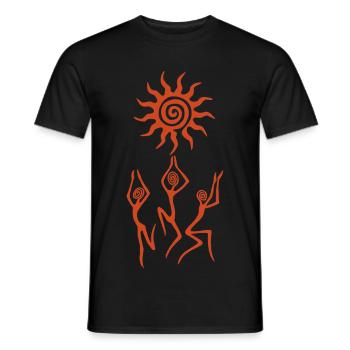 La danse du soleil - T-shirt homme - noir - Devant - AI Model Male 178 light (178cm)