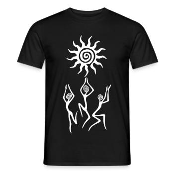 Der Tanz der Weißen Sonne - Männer T-Shirt - Schwarz - Vorne - AI Model Male 178 light (178cm)