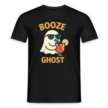 Ghostly Booze Enthusiast with Sunglasses - Men's T-Shirt - black - Front - AI Model Male 178 light (178cm)