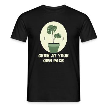 Everyone grows at their own pace - Men's T-Shirt - black - Front - AI Model Male 178 light (178cm)