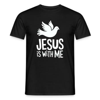 Jesus is with me - Men's T-Shirt - black - Front - AI Model Male 178 light (178cm)