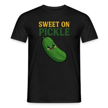 Sweet on cucumber - Men's T-Shirt - black - Front - AI Model Male 178 light (178cm)