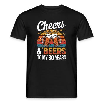 Cheers & Beers pour fêter mes 30 ans - T-shirt homme - noir - Devant - AI Model Male 178 light (178cm)