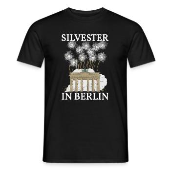 Le réveillon du Nouvel An à Berlin - T-shirt homme - noir - Devant - AI Model Male 178 light (178cm)