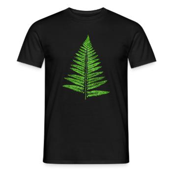 Leaf Fern - Botany Plants - Men's T-Shirt - black - Front - AI Model Male 178 light (178cm)