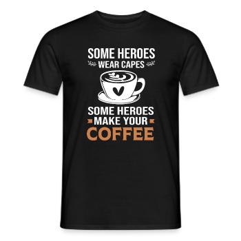 Espresso Coffee Caffeine Barista - Men's T-Shirt - black - Front - AI Model Male 178 light (178cm)